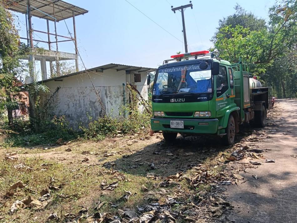 งานป้องกันและบรรเทาสาธารณภัย ให้การสนับสนุนน้ำอุปโภคแก่ประชาชนในพื้นที่ตำบลวังนกแอ่น