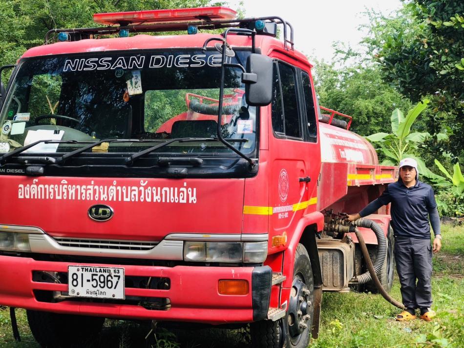 งานป้องกันและบรรเทาสาธารณภัย ให้การสนับสนุนน้ำอุปโภคแก่ประชาชนในพื้นที่ตำบลวังนกแอ่น