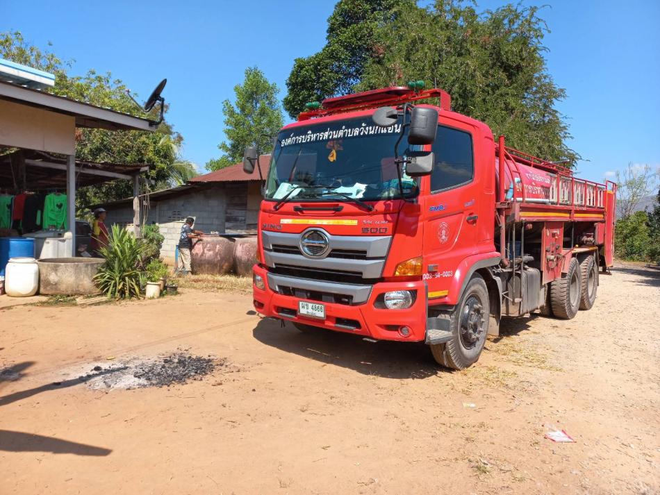งานป้องกันและบรรเทาสาธารณภัย ให้การสนับสนุนน้ำอุปโภคแก่ประชาชนในพื้นที่ตำบลวังนกแอ่น