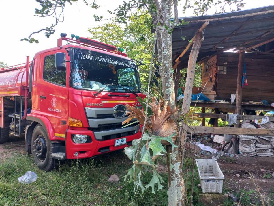 งานป้องกันและบรรเทาสาธารณภัย ให้การสนับสนุนน้ำอุปโภคแก่ประชาชนในพื้นที่ตำบลวังนกแอ่น